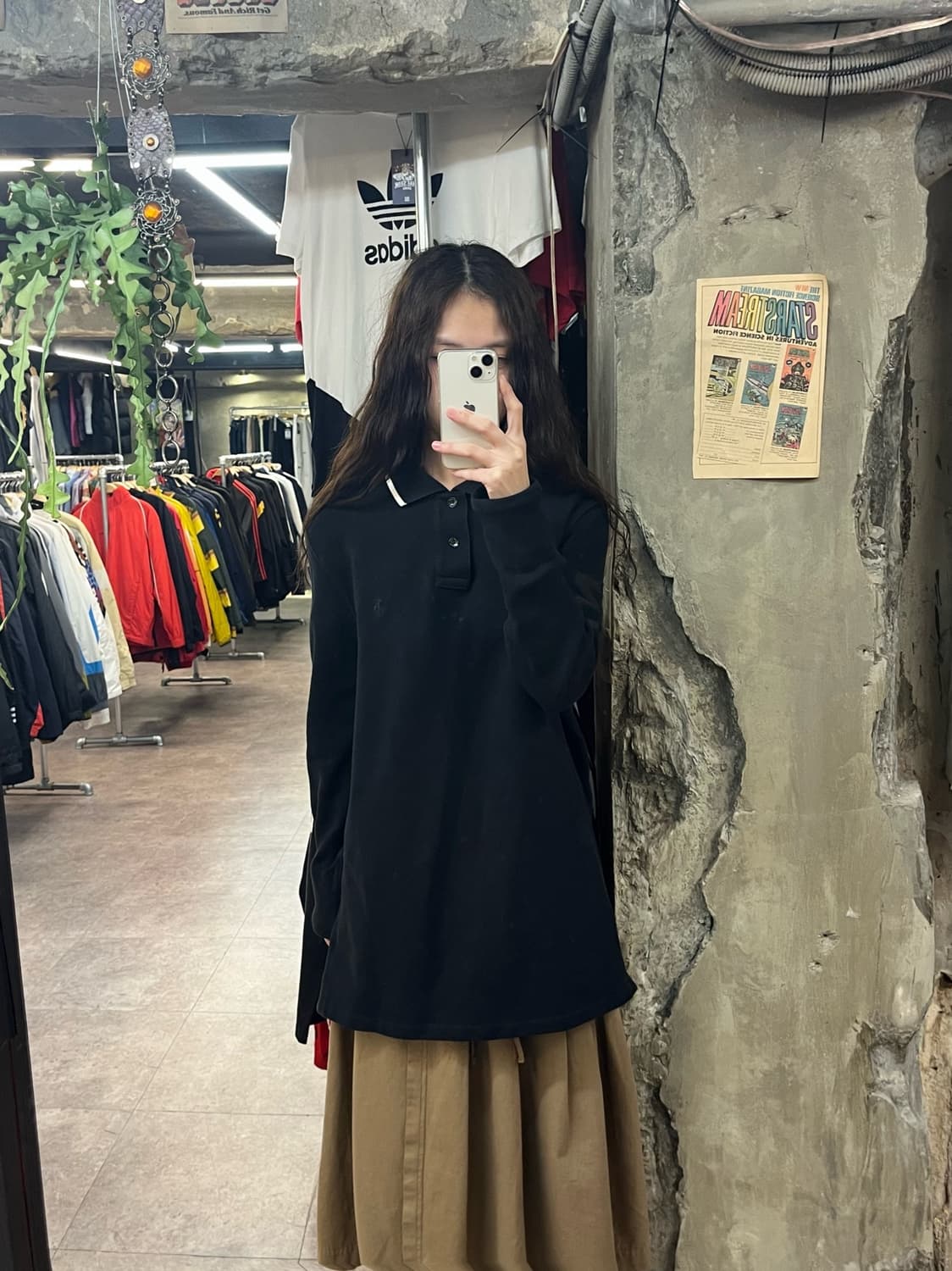 폴로 랄프로렌 기모 긴팔 카라티 블랙 L #csz1875 상품이미지2