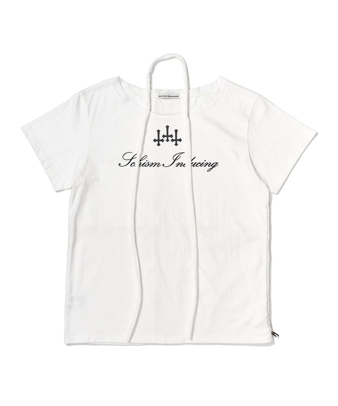 CROSS STRING T SHIRT WHITE 상품이미지1