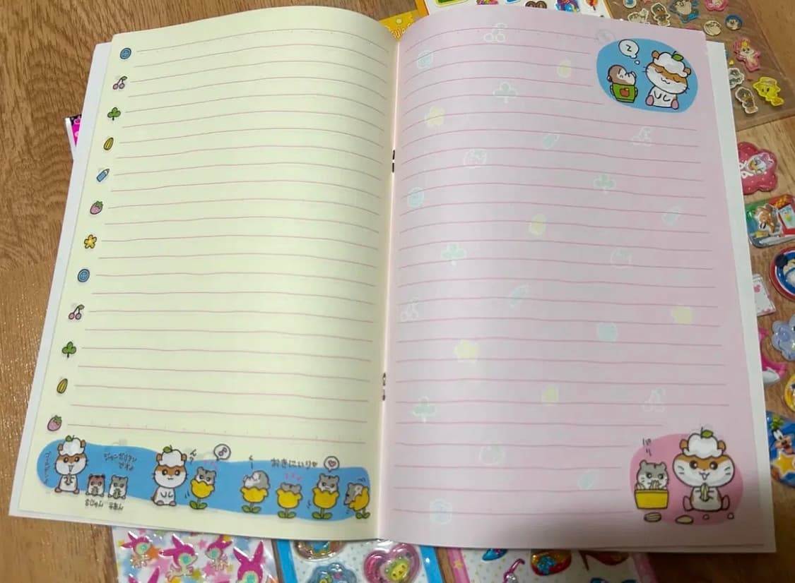 일본,한국 고전문구 처분(산리오,쿠리링,키티,헤이세이) 노트 카드 스티커 상품이미지4