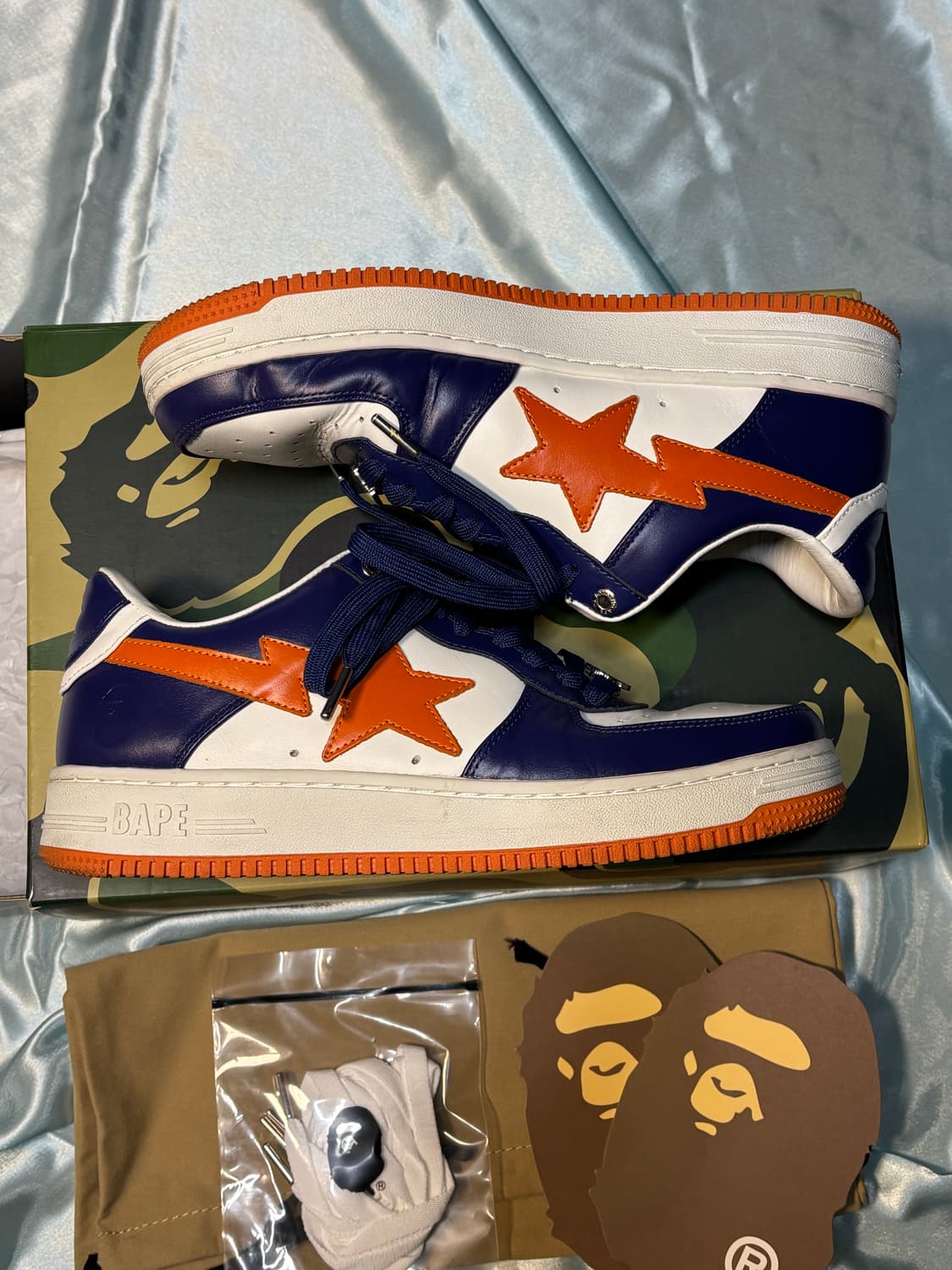 270 Bapesta purple orange 베이프스타 스니커 상품이미지3