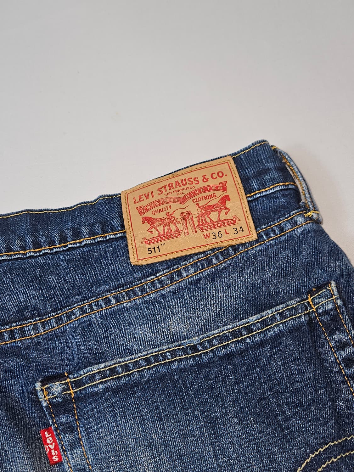 리바이스 511 워싱 부츠컷 데님팬츠 진 청바지 36 상품이미지3