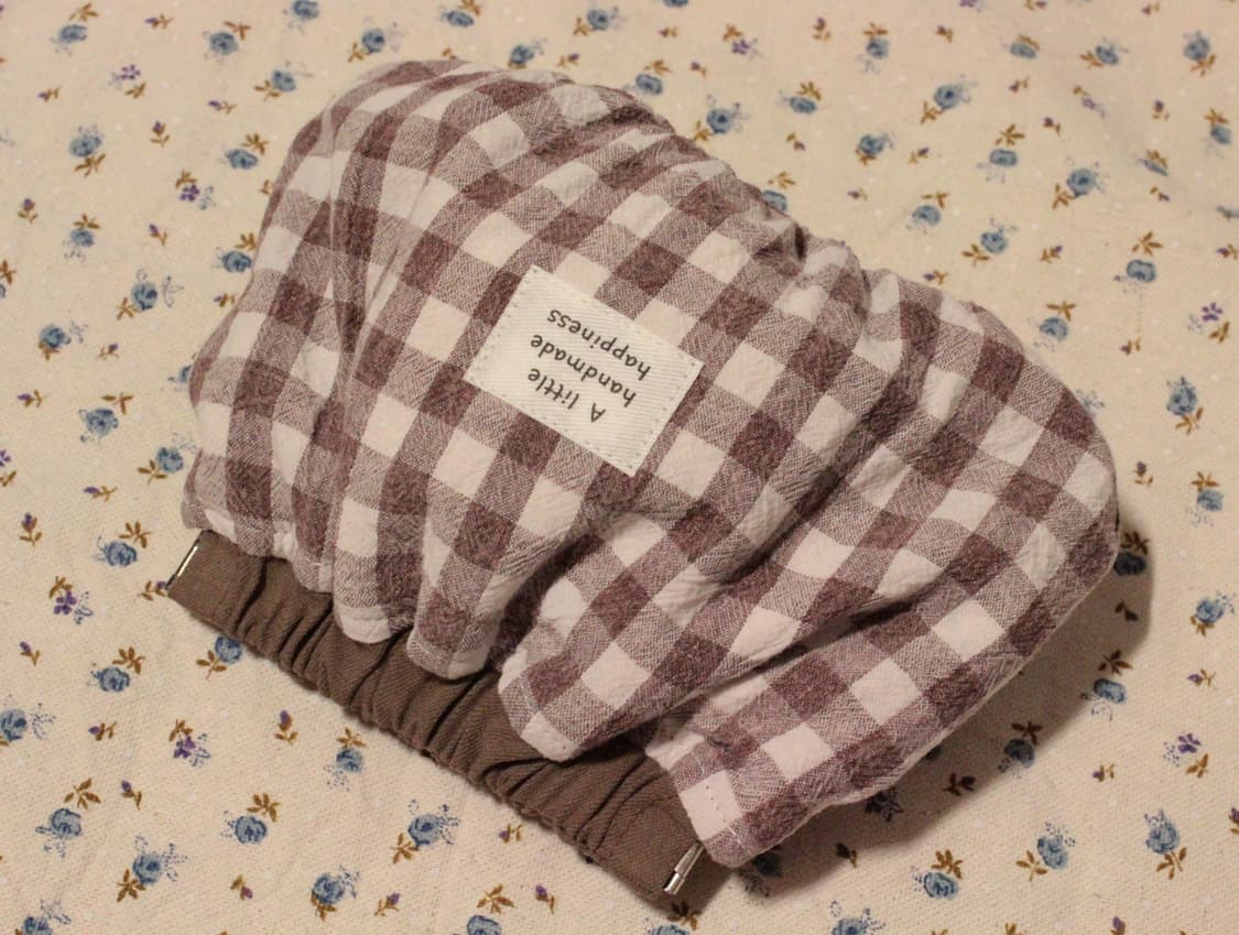 핸드메이드 브라운체크 바네 파우치 상품이미지6