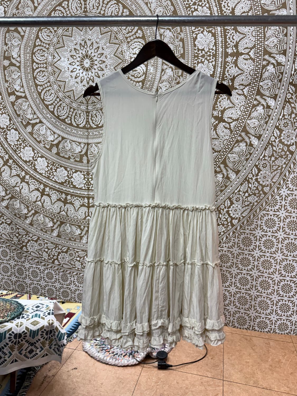 빈티지 여성 프릴 민소매 원피스  상품이미지4