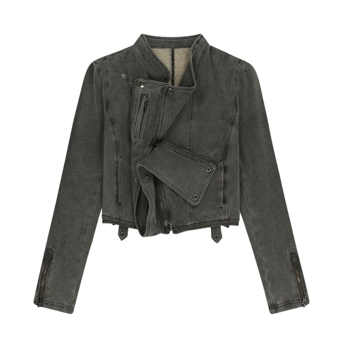 오호스 스판 데님 자켓 카키 ojos 상품이미지1