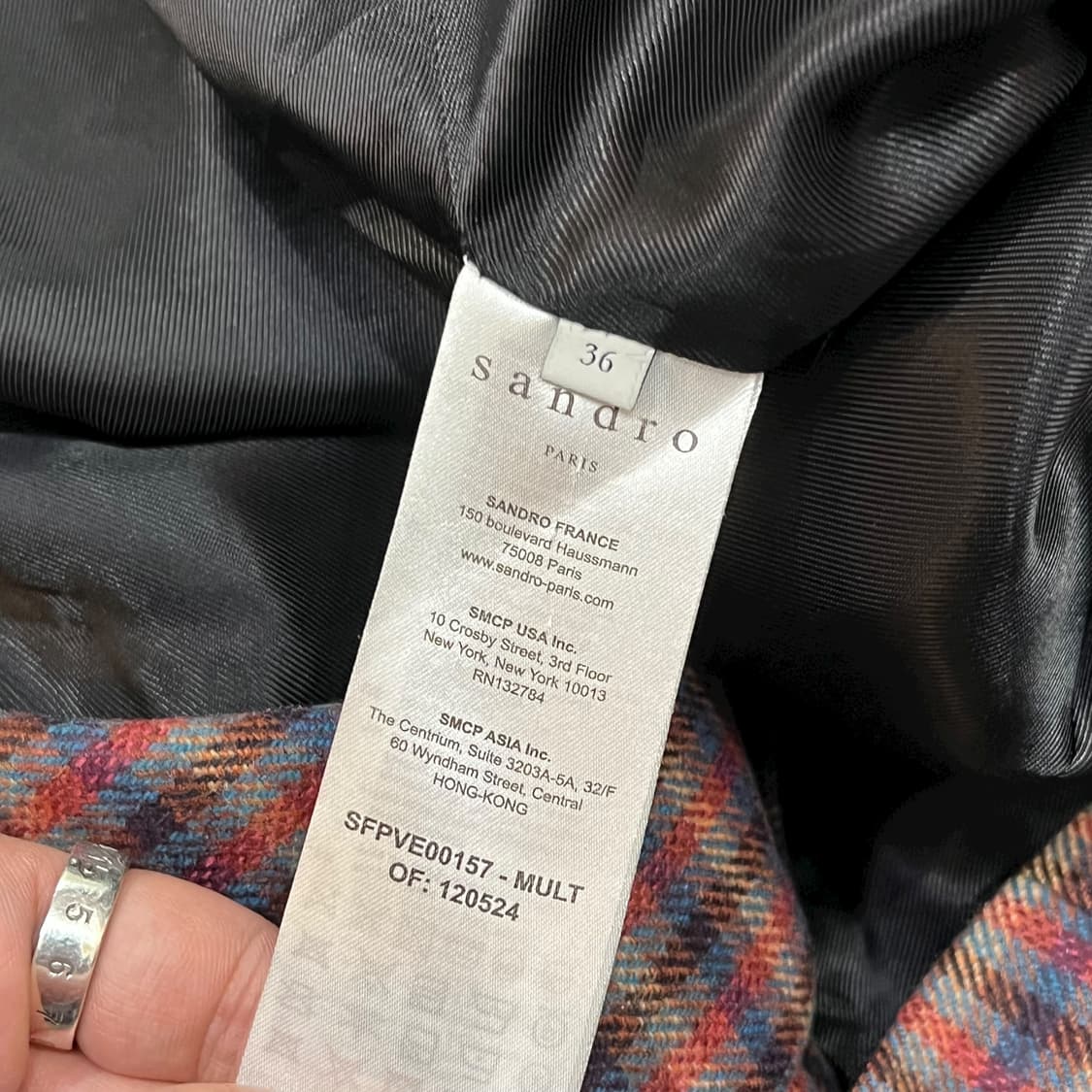 산드로 체크 더블 블레이저 y14022 상품이미지8