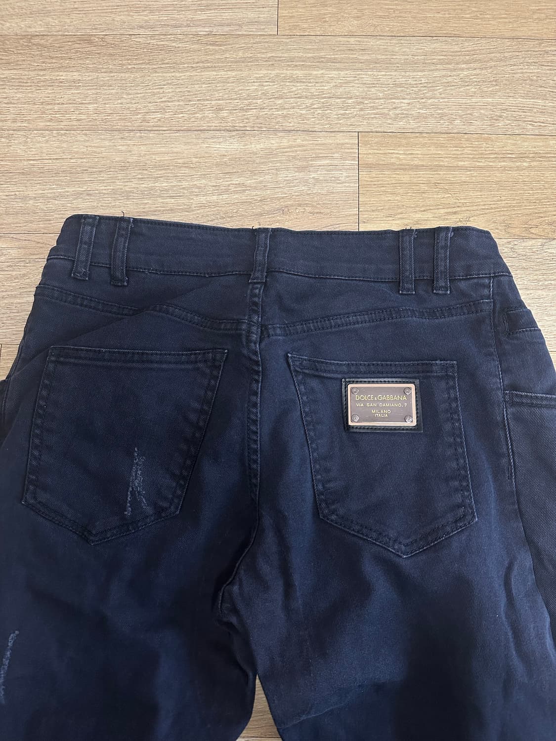 돌체앤가바나 정품 흑청 바이커 팬츠 31까지 상품이미지3