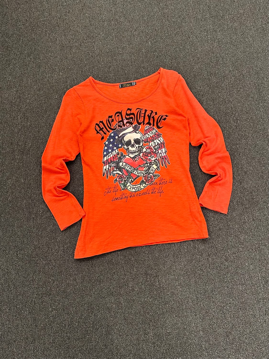 L)Japanese vintage y2k 스컬 프린팅 롱슬리브 상품이미지1