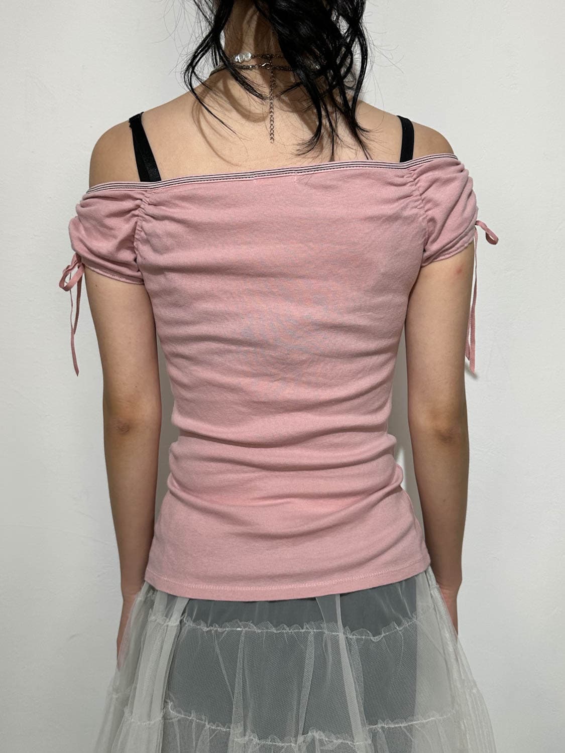 L’EST ROSE 스퀘어넥 셔링 반팔 상품이미지7