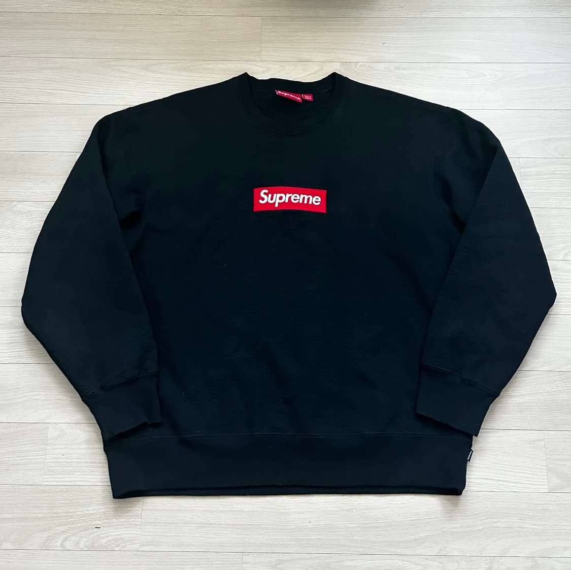 슈프림 박스로고 크루넥 블랙 - 22FW SIZE L 상품이미지1