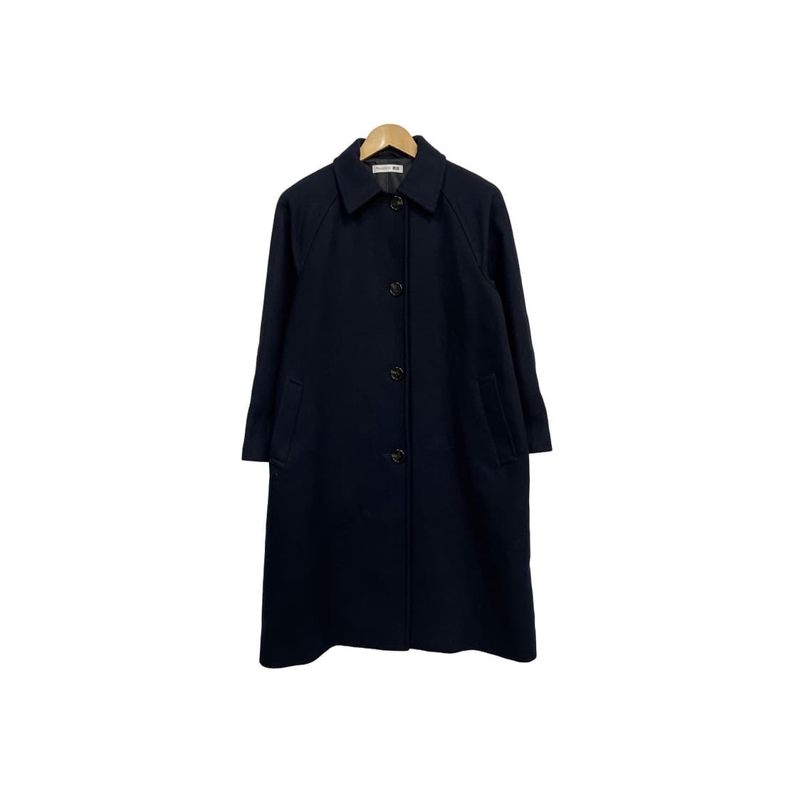 유니클로 jw앤더슨 네이비 모직 롱 코트 상품이미지1