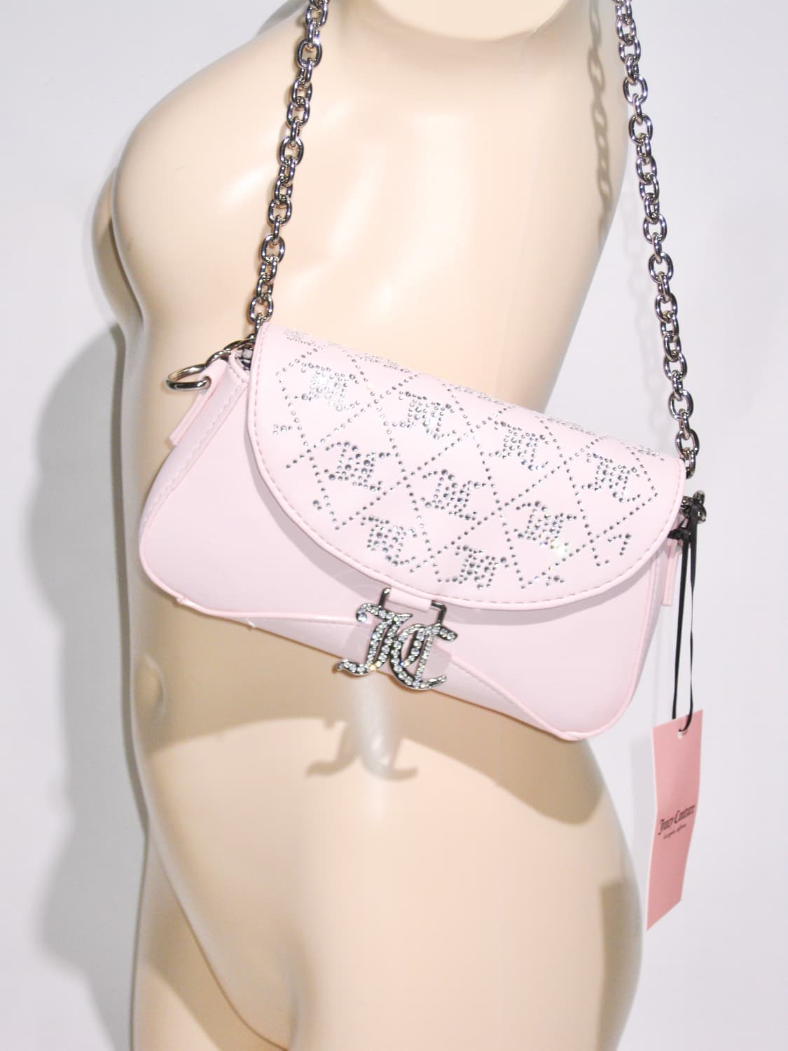 쥬시 꾸뛰르 베이비핑크 갸루 체인 숄더백 상품이미지2