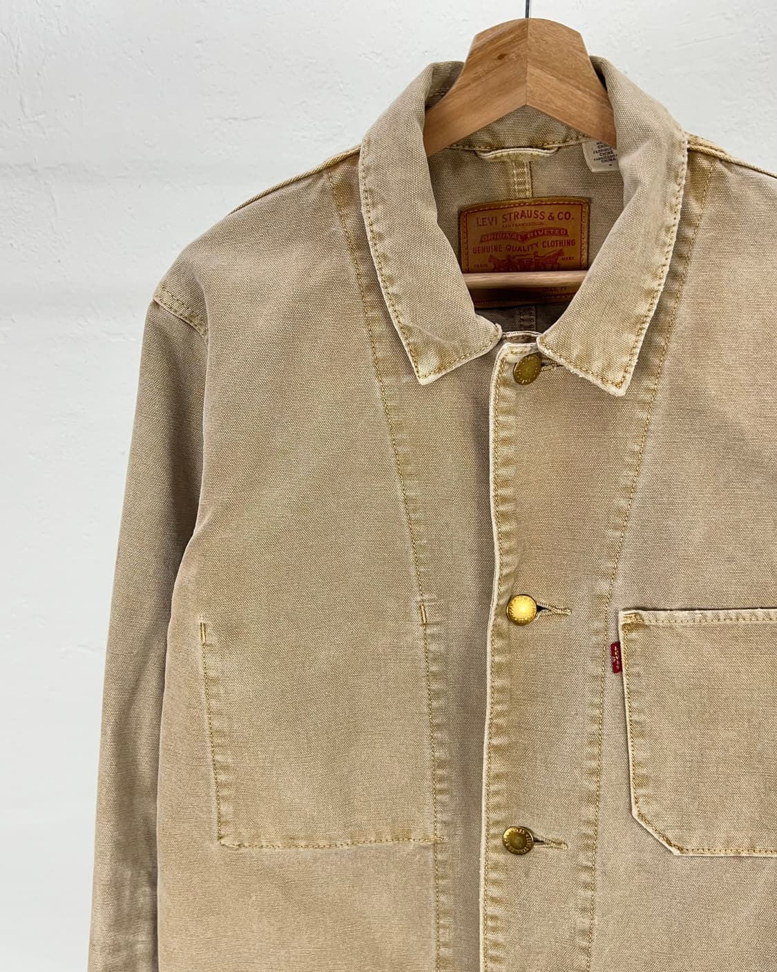 리바이스 브라운 멀티 포켓 스티치 커버 올 카라 자켓 상품이미지2