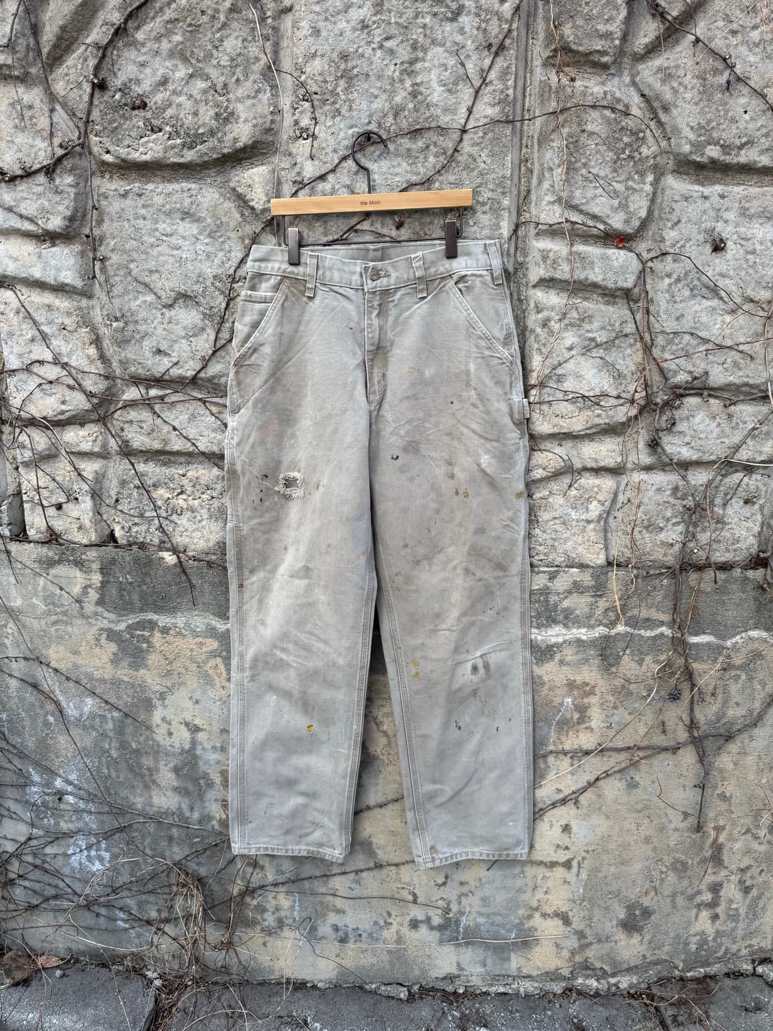 칼하트 빈티지 b11 des 하드페이딩 싱글니 카펜터 워크 팬츠 상품이미지1