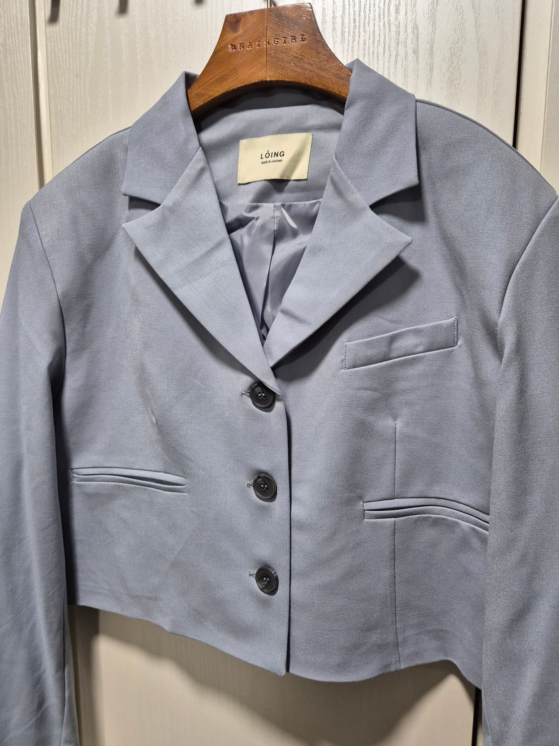 (세일)(새상품)LOING 크롭 자켓 소라색 상품이미지2