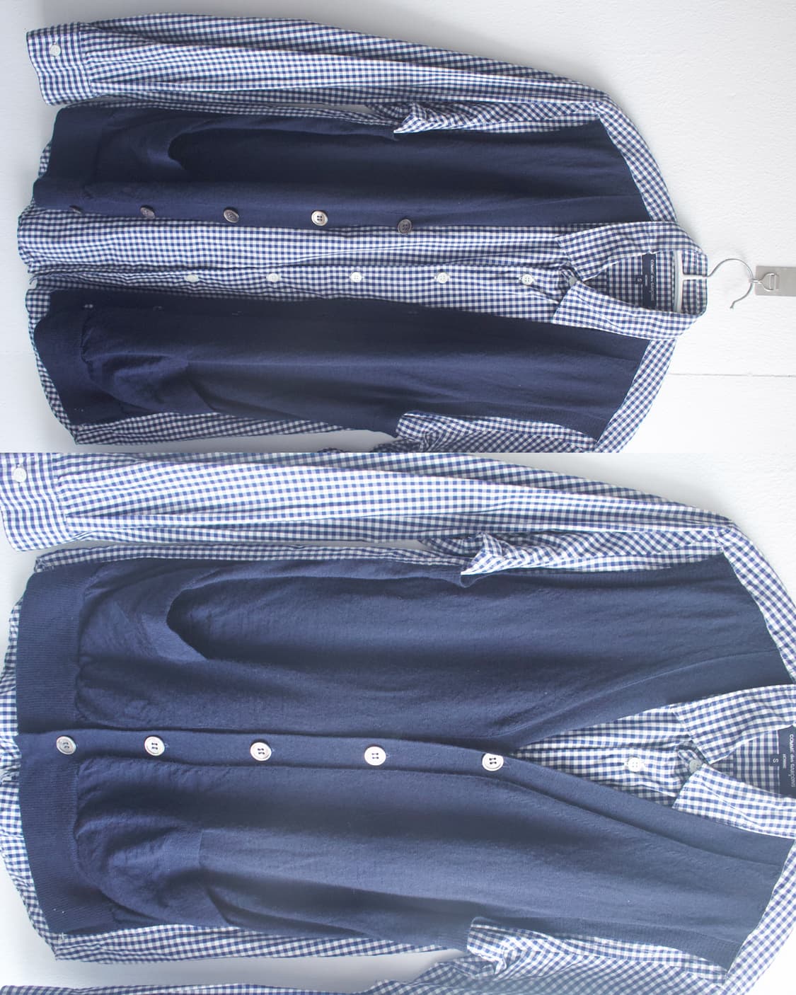 CDGhomme wool cardigan layer check shirt 상품이미지3