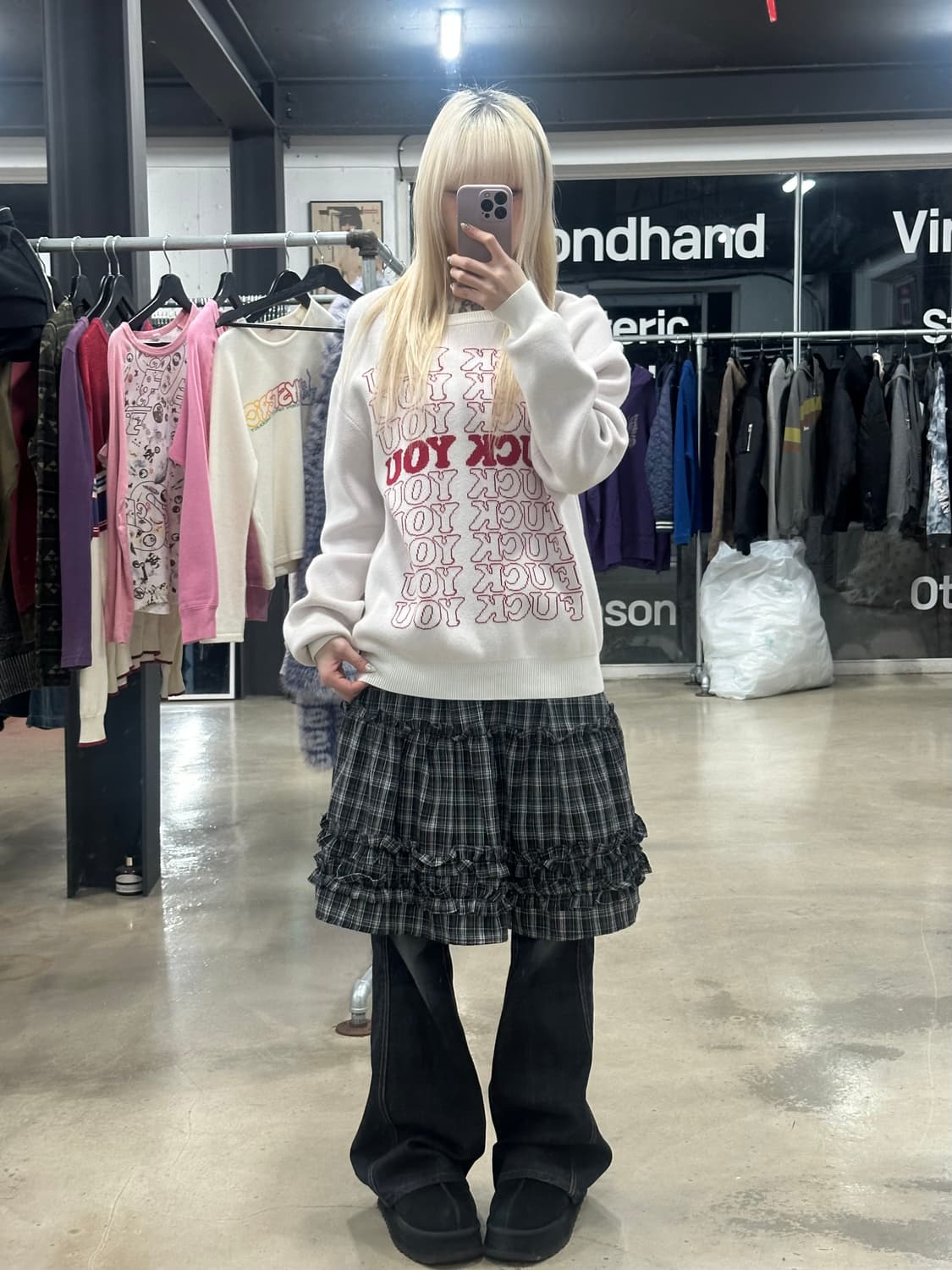 슈프림&히스테릭 글래머 17fw 콜라보 니트 상품이미지3