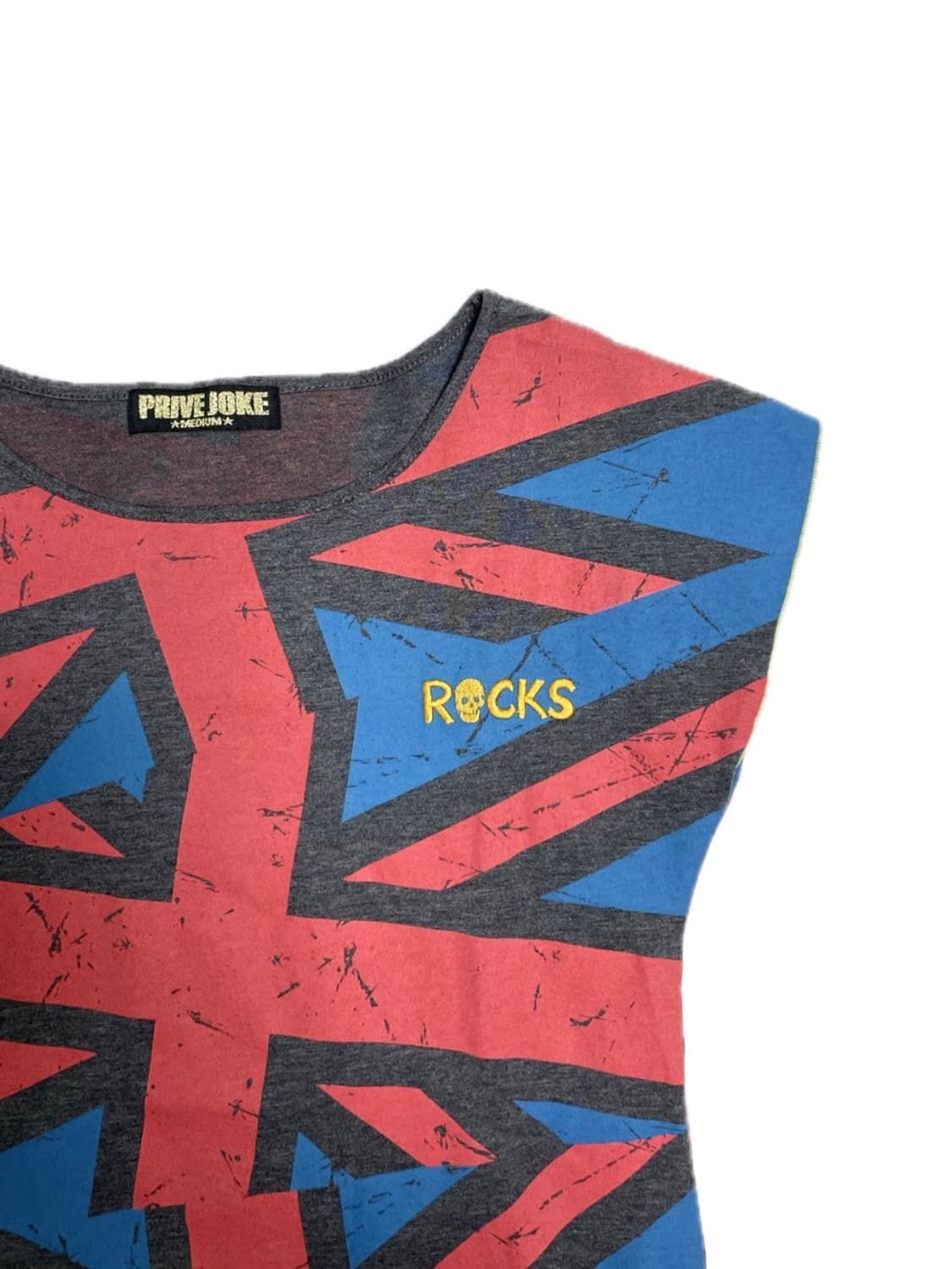 PRIVE JOKE 성조기 영국국기 펑크 y2k 갸루 반팔 상품이미지3