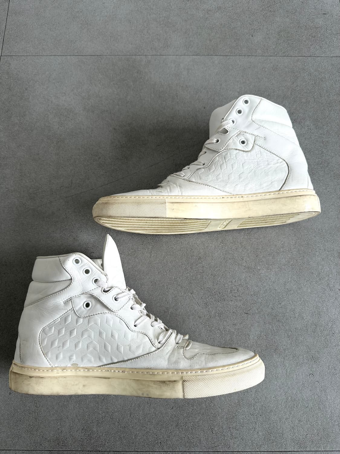 발렌시아가 모노크롬 화이트 레더 하이탑 상품이미지7