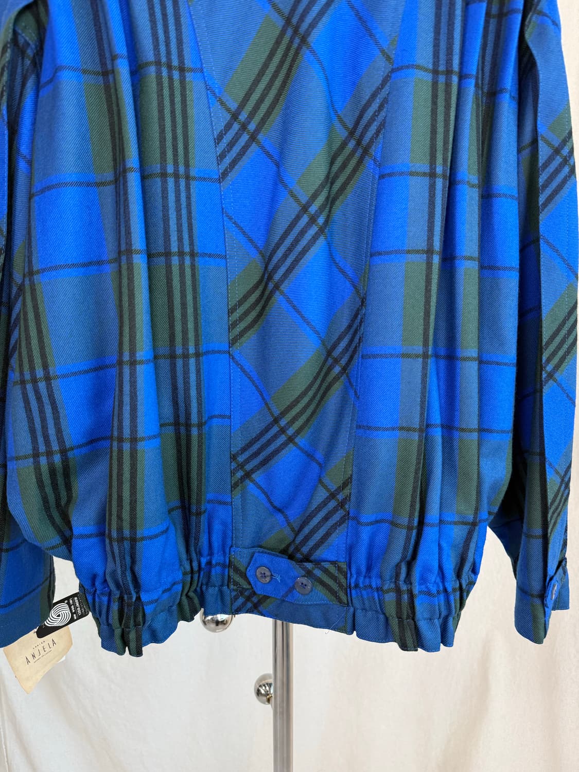 (Deadstock) ANJELA 블루 체크 더블 자켓 상품이미지7