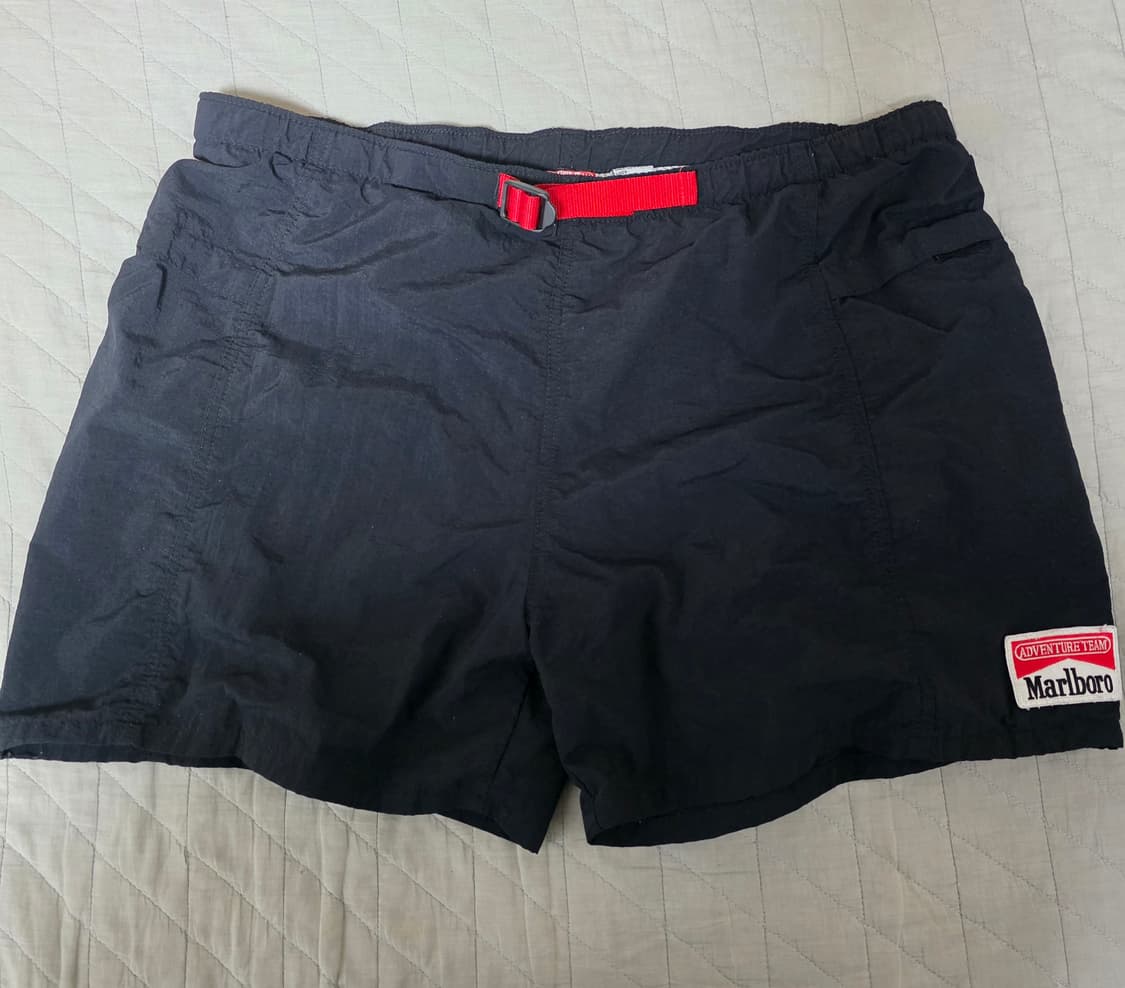 [L] 90s 빈티지 말보로 프로모 어드벤쳐팀 쇼츠 블랙 상품이미지1