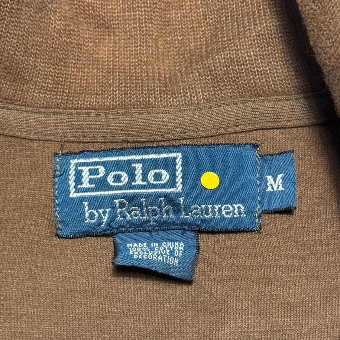 Polo Ralph Lauren 브라운 코튼 반집업 코튼 니트 상품이미지3