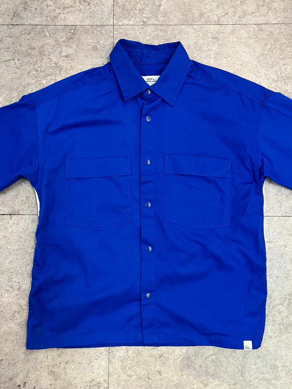 라이풀 스냅 오버 버튼 셔츠 블루 S #csz2732 상품이미지4