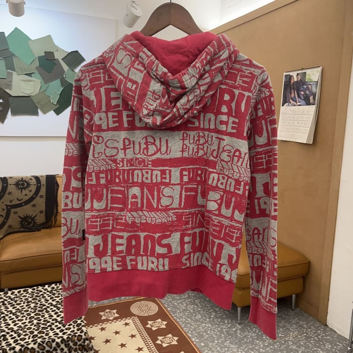 푸부 FUBU 희귀 레트로 00's 로고플레이 후드집업 M C09090 상품이미지4