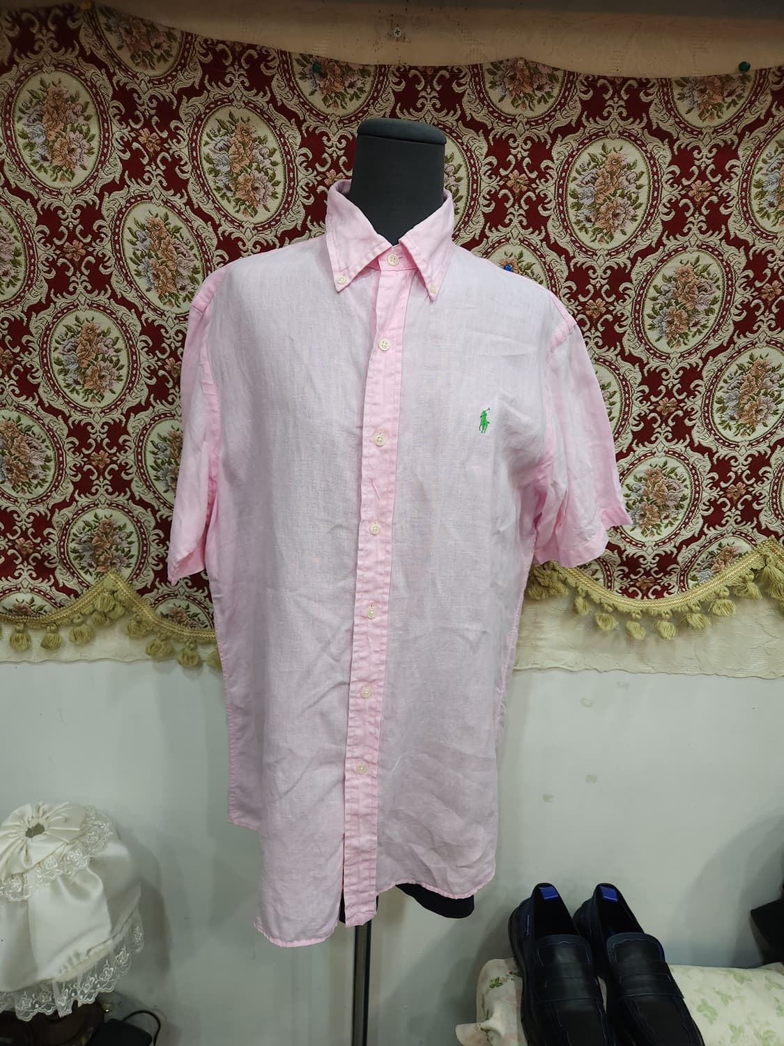 폴로 랄프로렌 핑크 반팔 린넨 셔츠

 상품이미지1