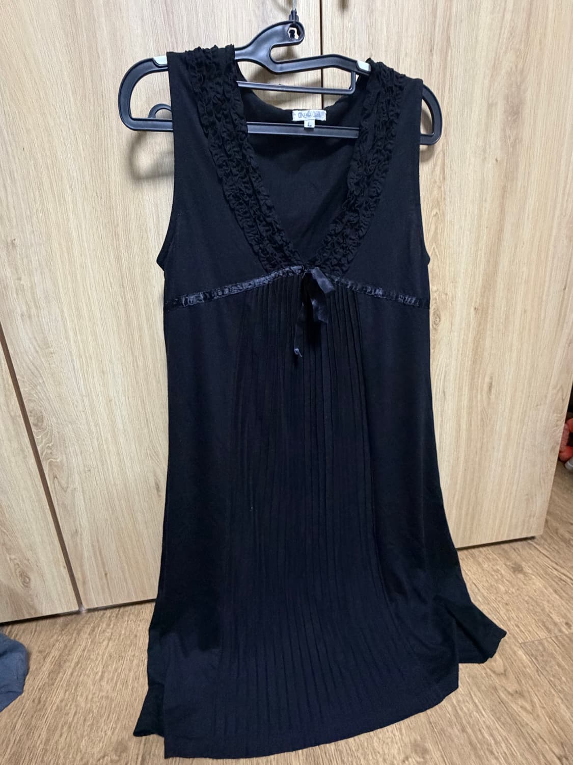 플리츠 레이어드 민소매 슬리브리스 미디원피스 모리걸 하구미 스즈코 상품이미지1