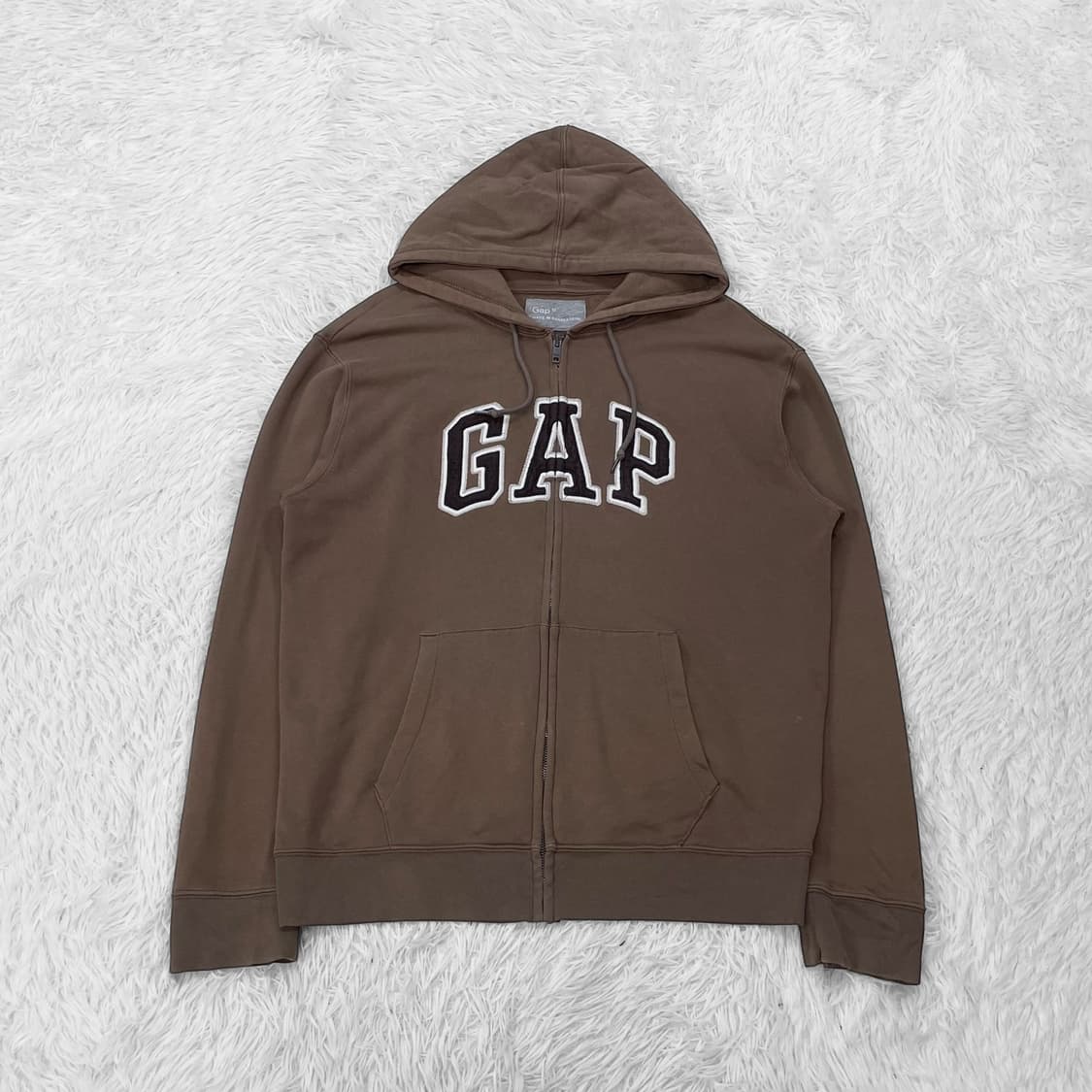 갭 Gap 스펠 로고 후드집업 브라운 상품이미지2