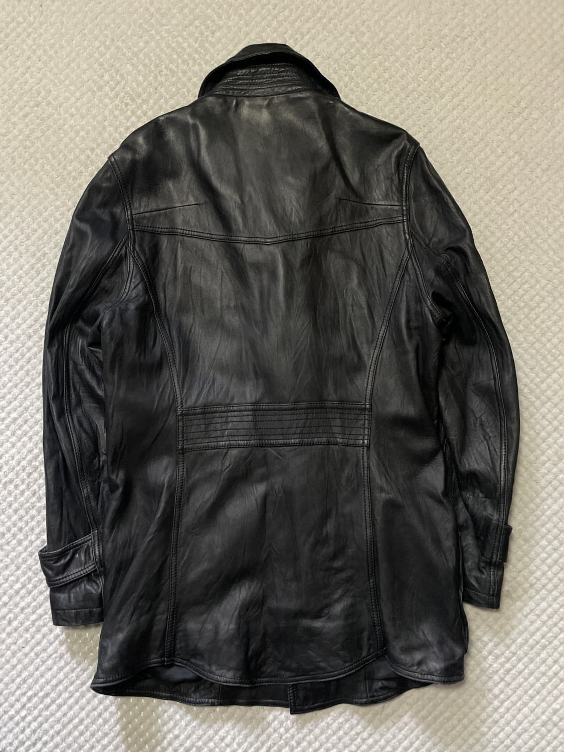 [48] ELOQ 웨스턴 무드 2WAY 램스킨 양가죽 바이커 레더 카코트 상품이미지2