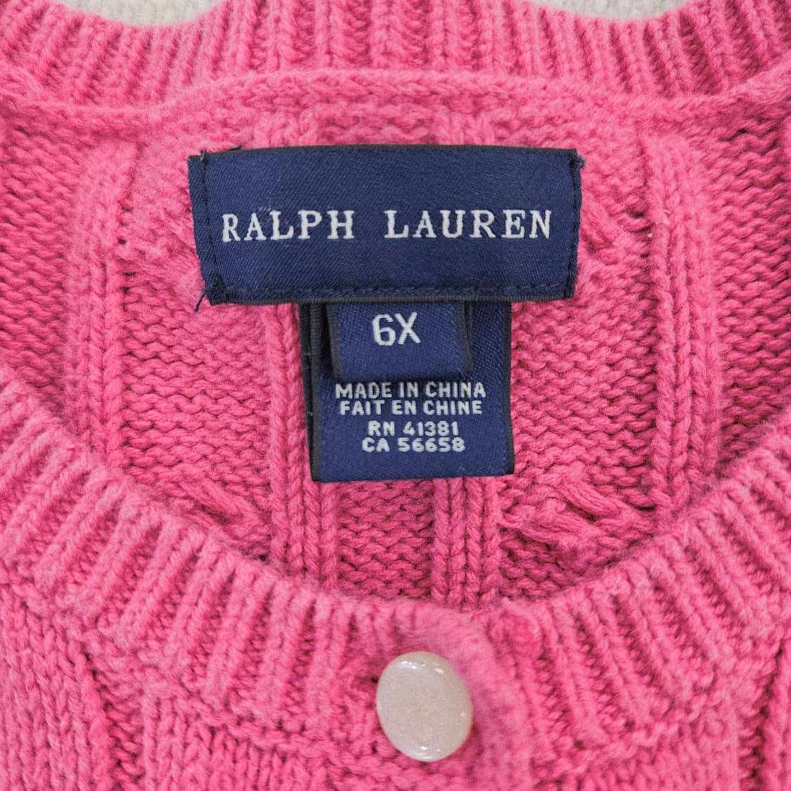 [6X] 폴로 랄프로렌 키즈 여아 케이블 니트 스웨터 가디건 0116Y1 상품이미지4