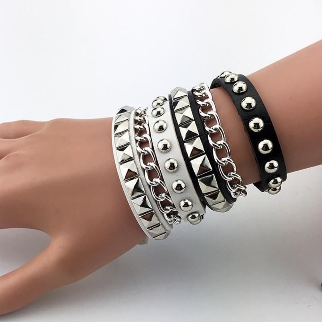 Punk studded chain bracelet 상품이미지2