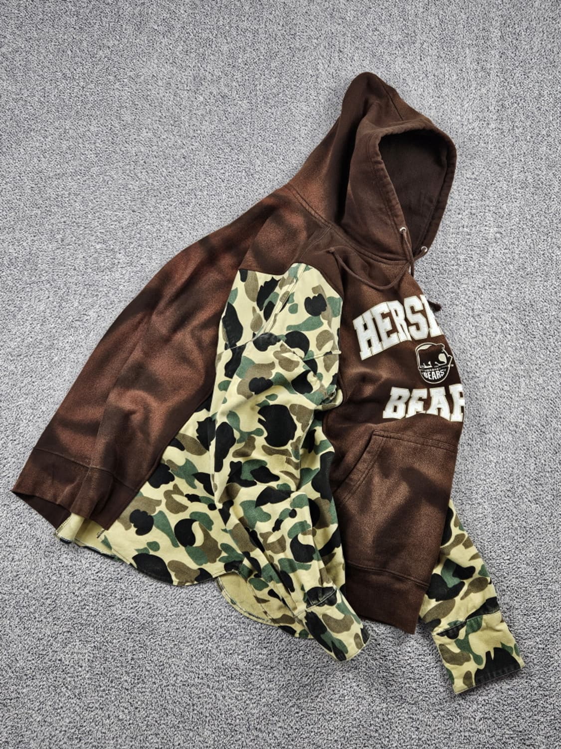 레이어컷 믹스드 카모X허쉬베어 커스텀 후디 (상세설명참조)/ 10222 상품이미지4