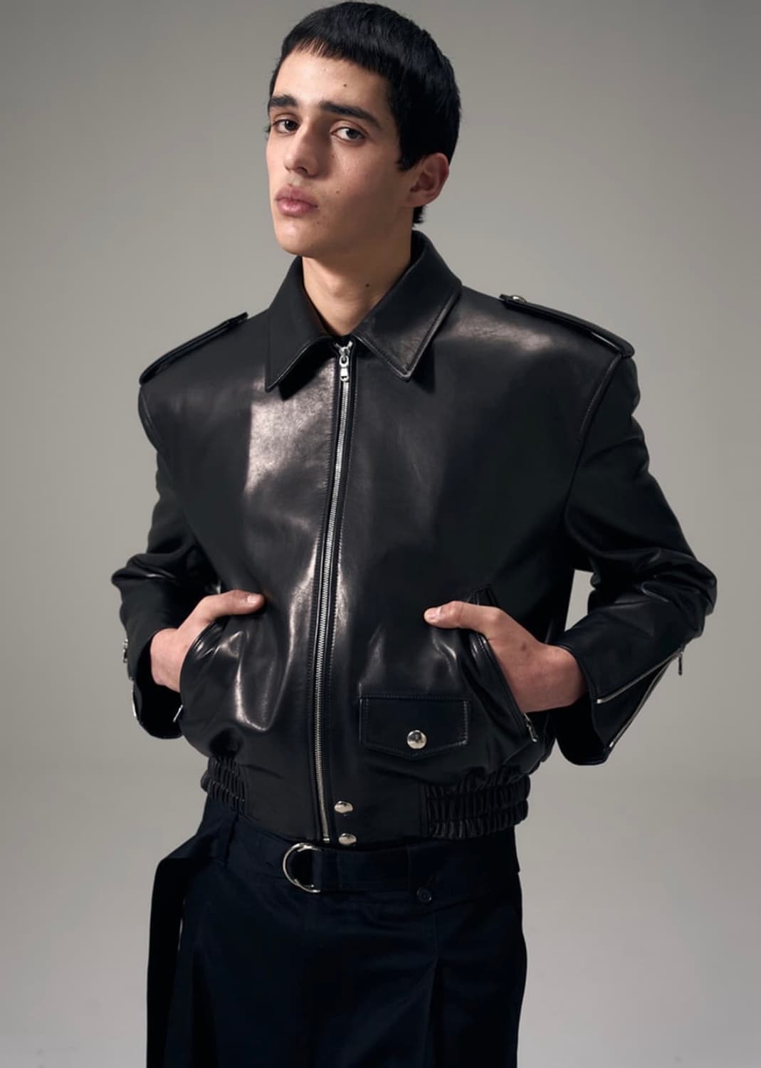 노이스 램스킨 레더 자켓 Msize 상품이미지1