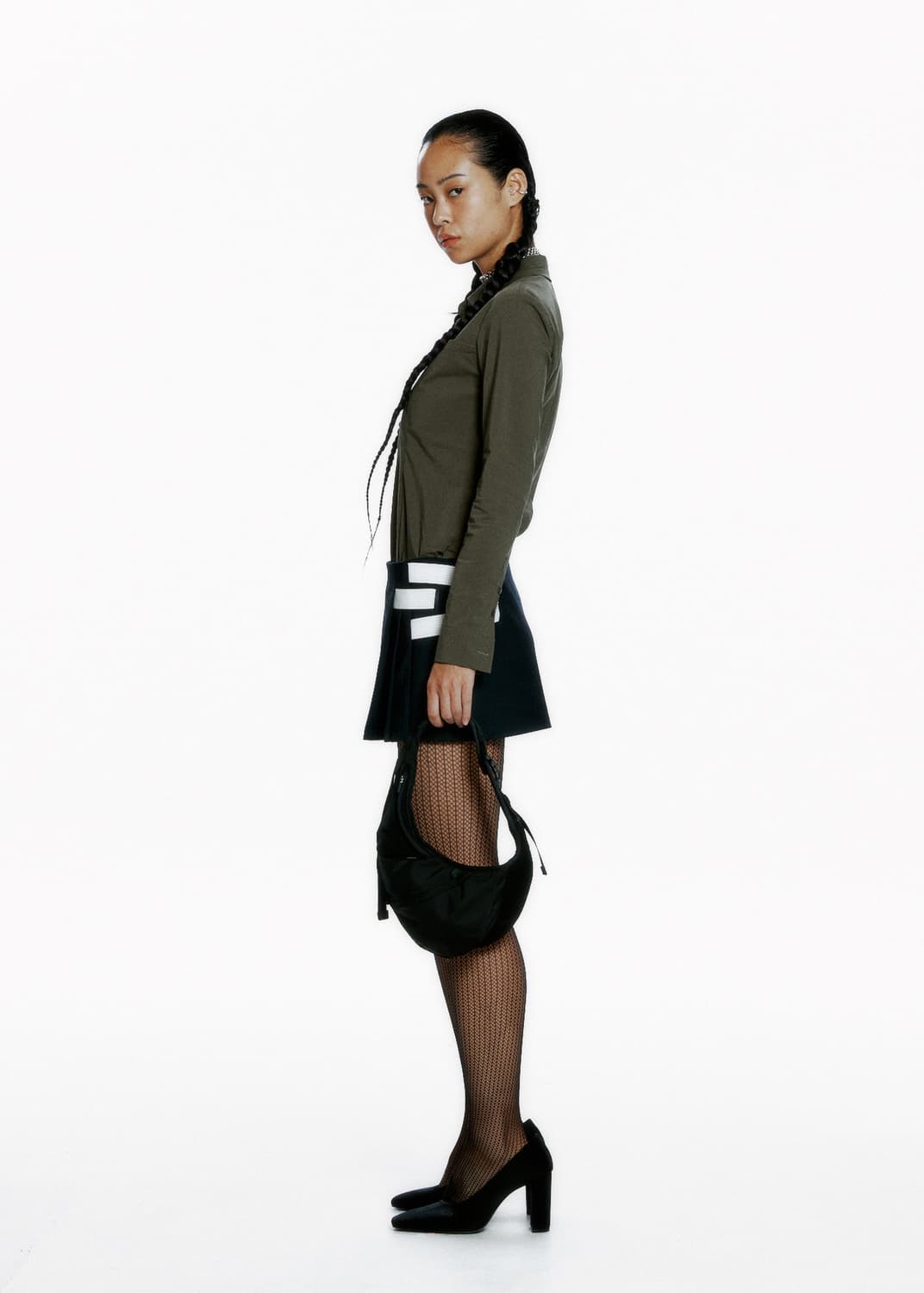 Hyein seo 혜인서 슬림셔츠 카키 1사이즈 새상품 상품이미지2