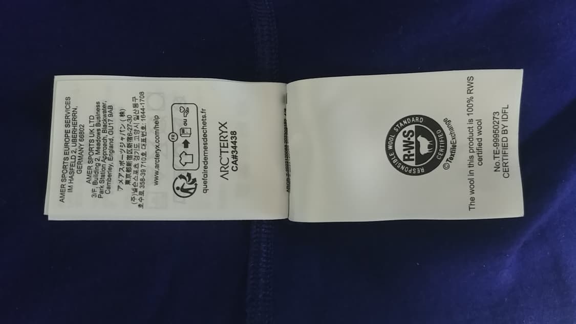 Arc'teryx  Ionia Merino Wool LS - 넬슨 정 상품이미지9