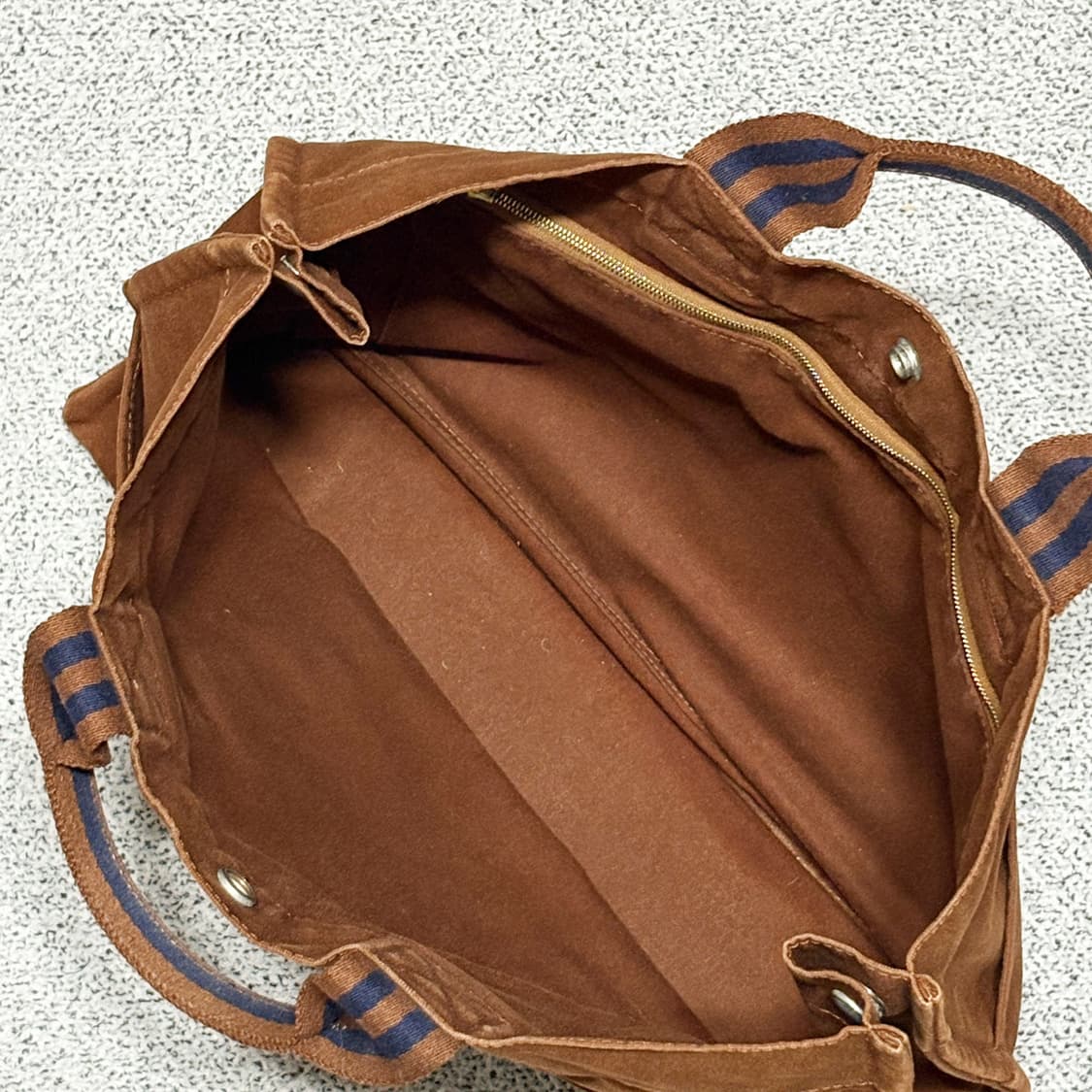 에르메스 후루토 캔버스 토트백 브라운/네이비 상품이미지7