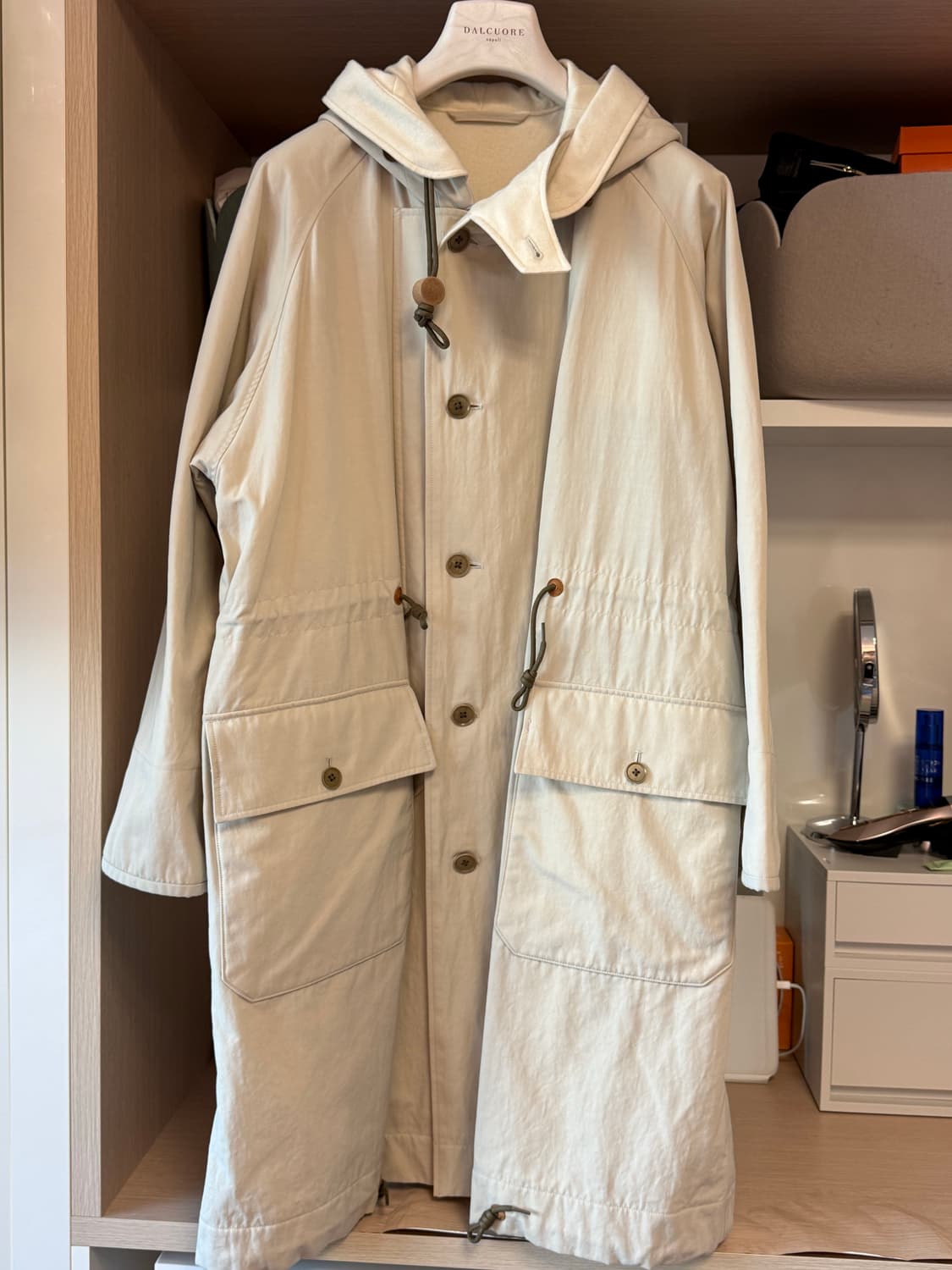 [급매/파격가] 캡틴선샤인 24FW 후디 롱 코트 (라이트 토프) 38 상품이미지1