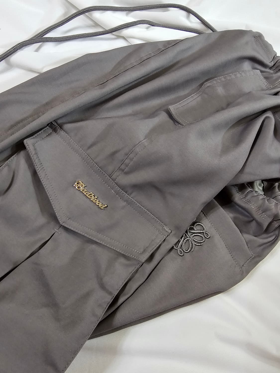 [xs] 배드블러드 미니멀 로고 울 개버딘 카고 팬츠 트라우져 상품이미지7