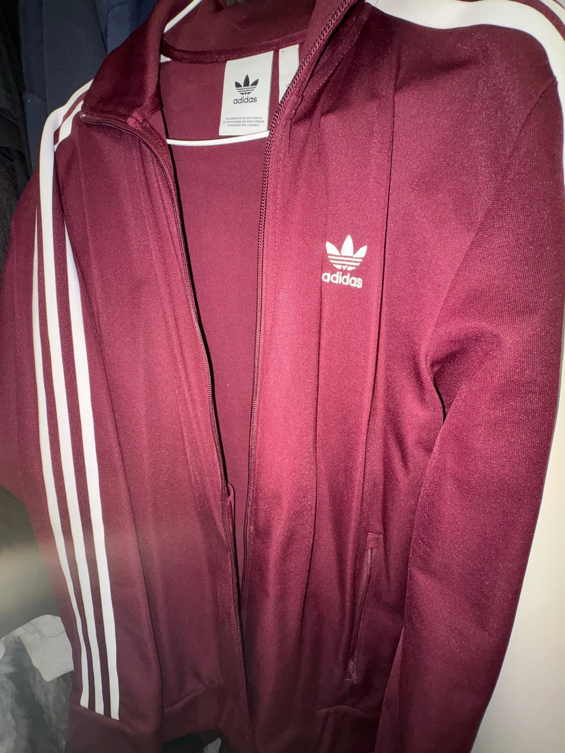 아디다스 파이어버드 트랙 탑 져지 버건디 XL 상품이미지1