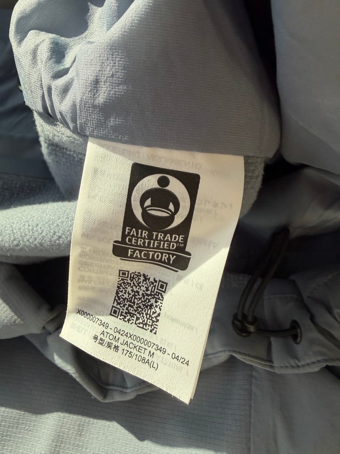 아크테릭스 아톰 재킷 남성 L STRATUS 상품이미지3