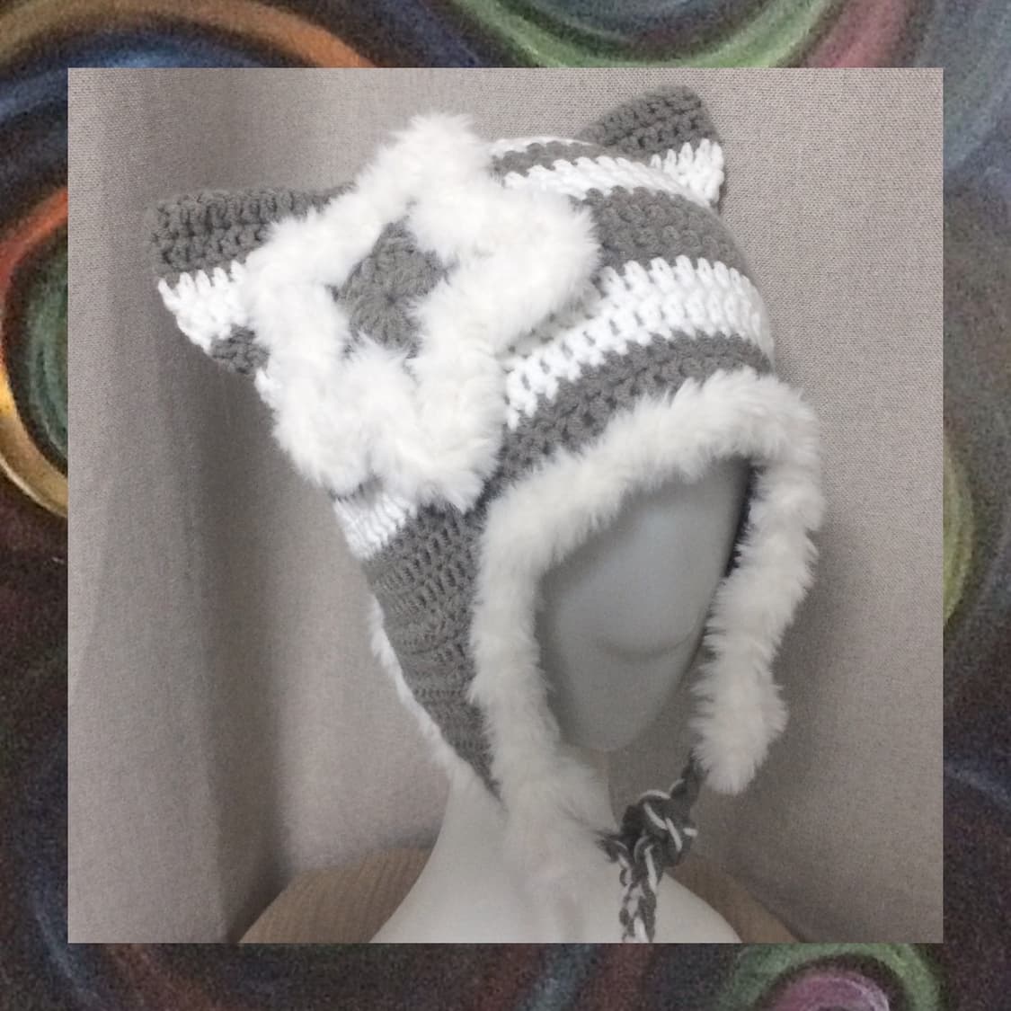 { 별 포인트 이어플랩 고양이비니 (캣비니) } Handmade. 상품이미지1