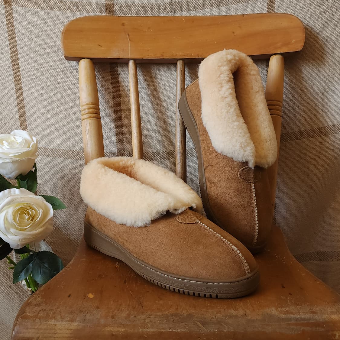 뉴질랜드 천연양털 부츠 양털 신발 무스탕 신발 카멜 컬러 11 상품이미지9