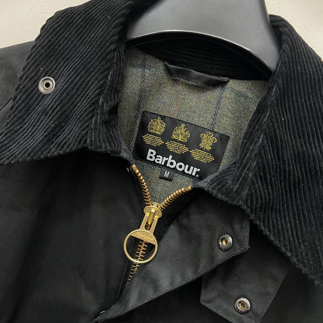 Barbour 바버 리테일 비데일 블랙 왁스 자켓 M 상품이미지4