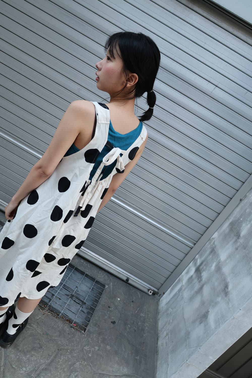 polka dot apron dress 상품이미지3