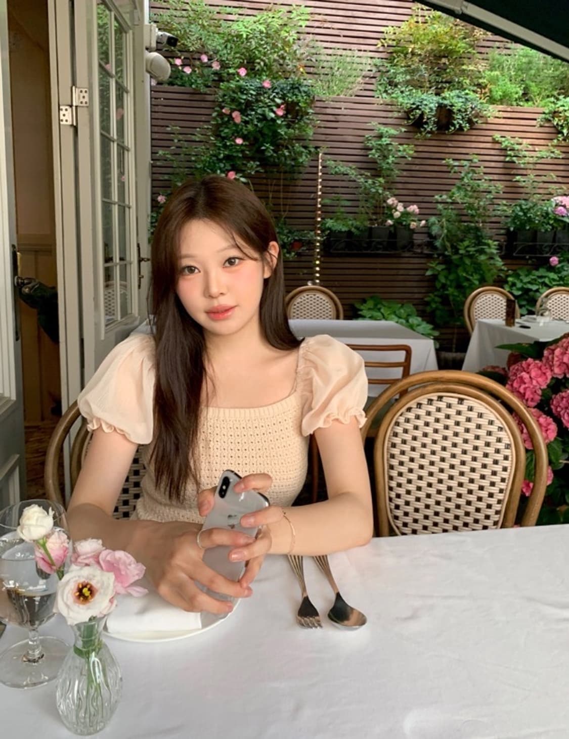 Verni 베르니 쉘리 쉬폰 니트 상품이미지2