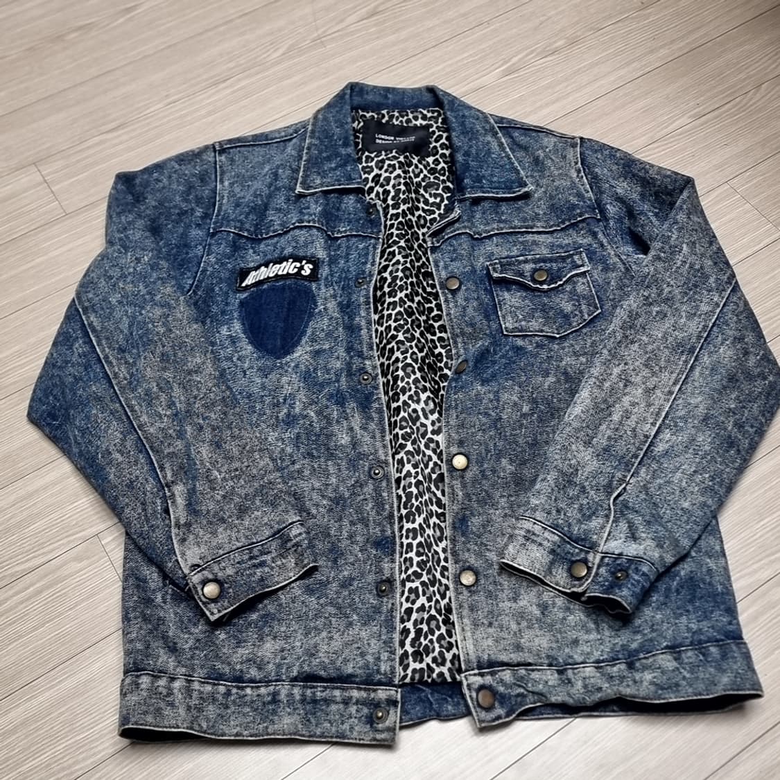 빈티지Athletic's 데님 자켓 표범 안감(100-105) 상품이미지1