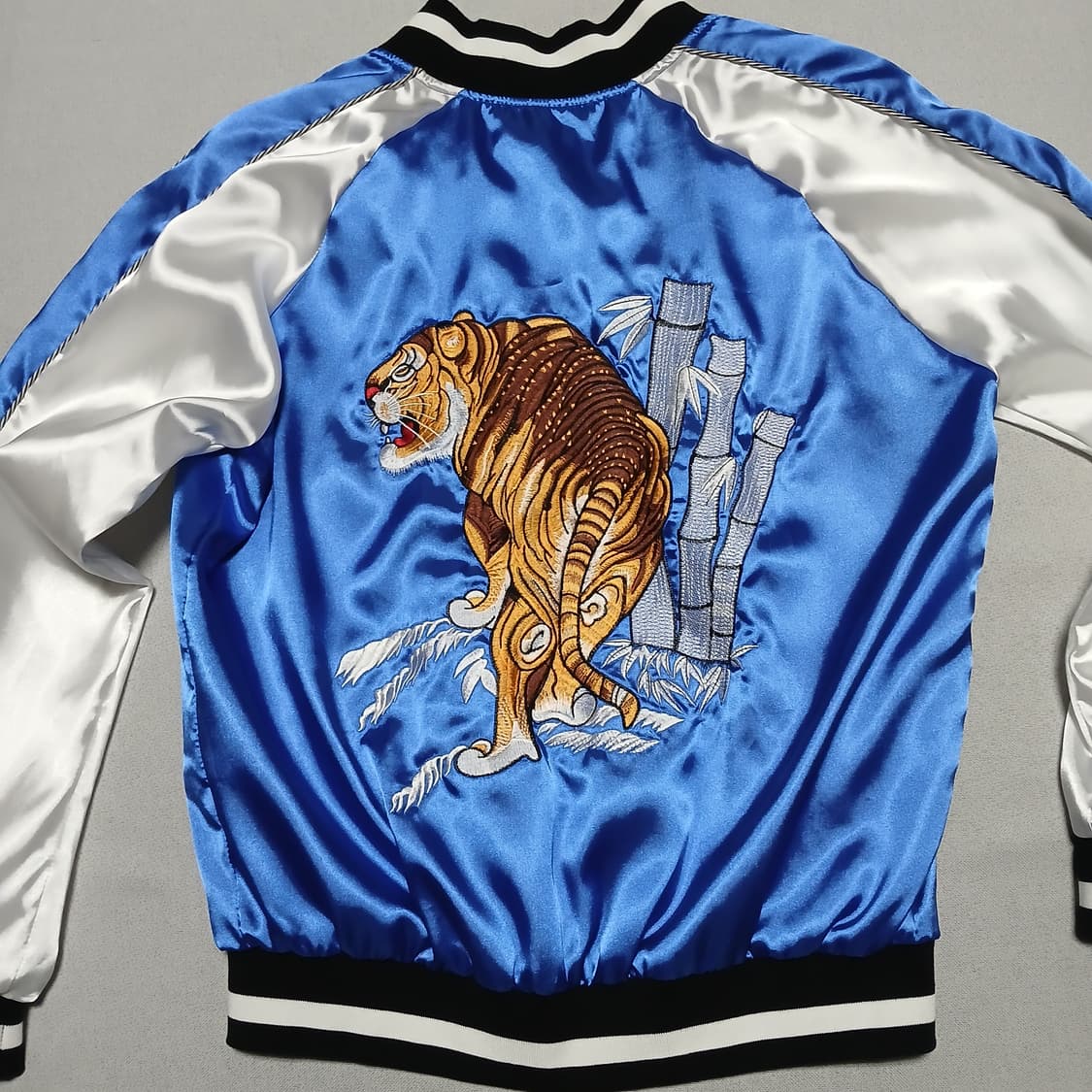 호랑이 타이거 스카잔 파랑 블루 자켓 춘추 가을 바람막이 상품이미지6