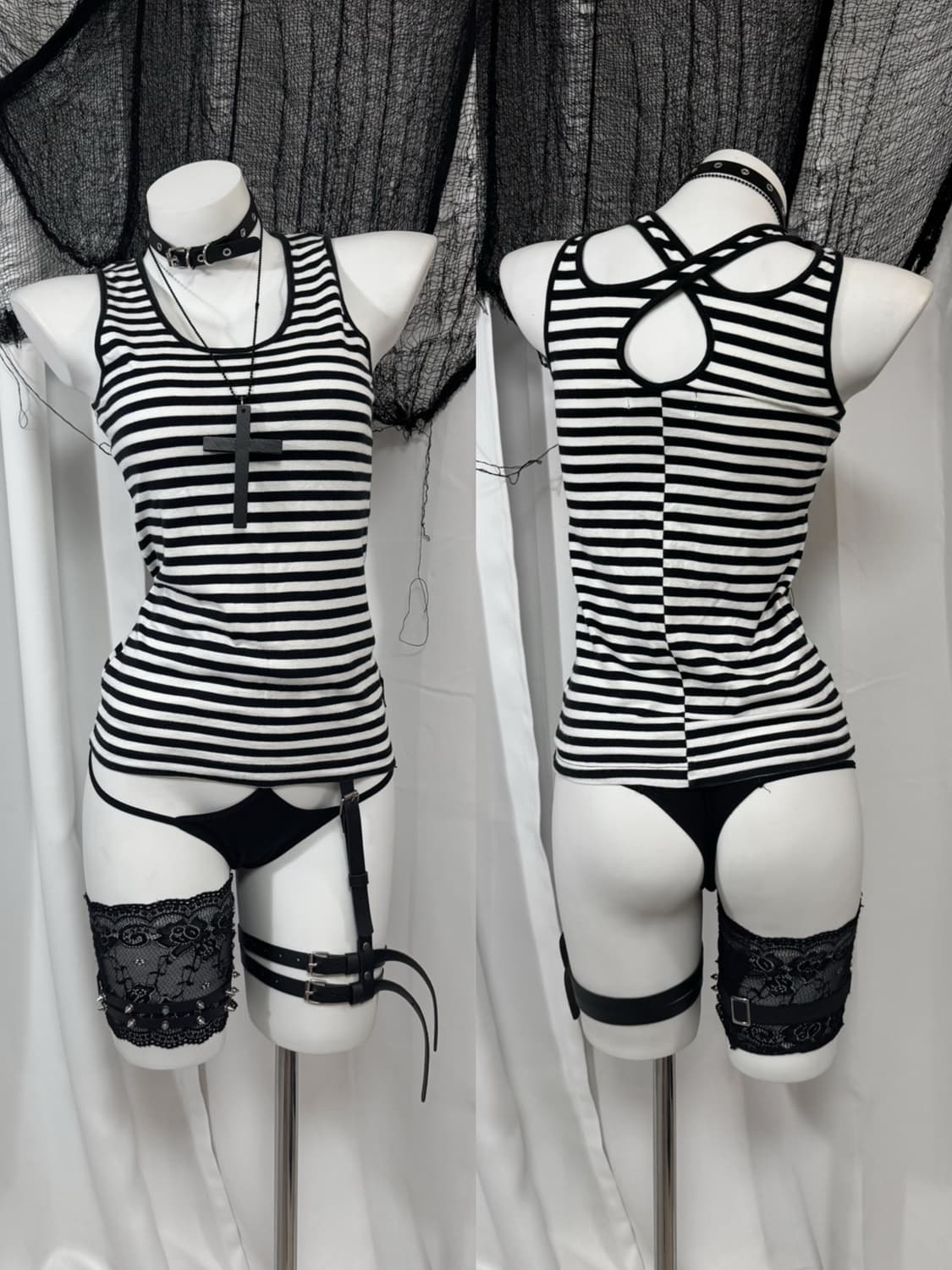 stripe sleeveless 상품이미지1